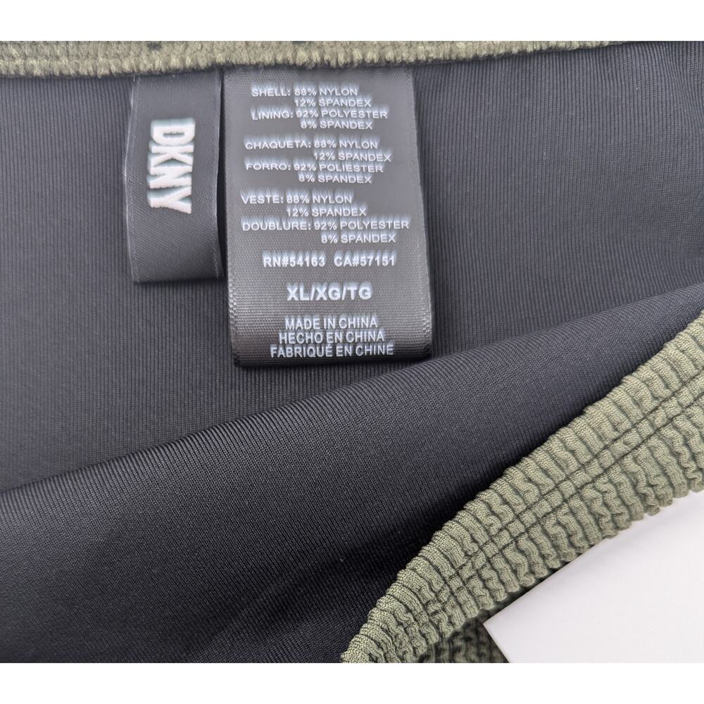 DKNY Swim Textured Bikini Bottoms High Waist Green XL - Picture 10 of 12